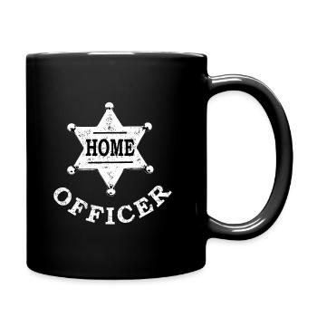 Home Officer - Tasse einfarbig - Schwarz - Rechts
