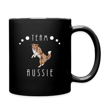 Team Aussie - Red Merle (with tail) - Mug uni - noir - Droite
