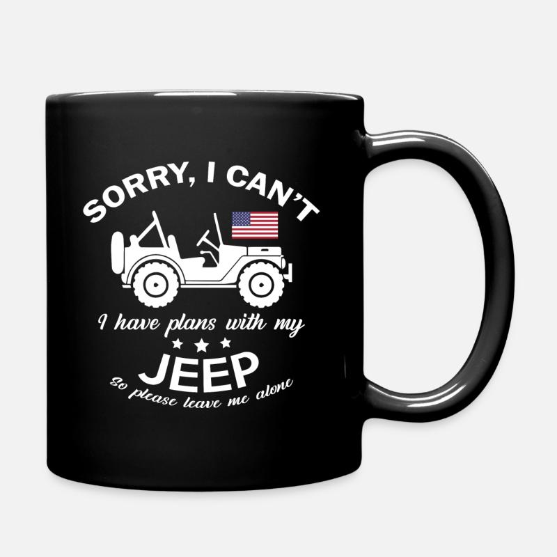 Désolé, je ne peux pas planifier avec ma Jeep - Mug uni - noir