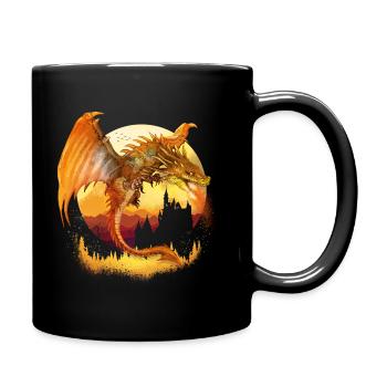 Dragon fantastique - Mug uni - noir - Droite