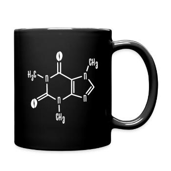 Caffeine Coffee Chemical Formula Coffee Lovers - Full Colour Mug - black - Right