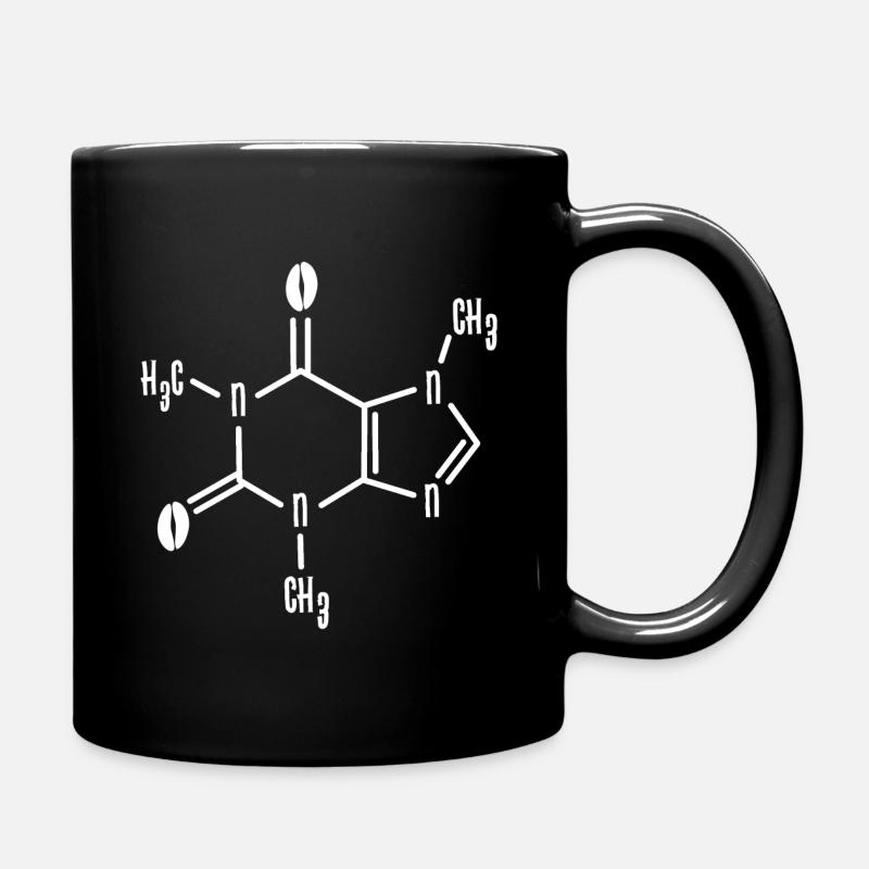 Coffein Kaffee Chemische Formel Kaffee Liebhaber - Tasse einfarbig - Schwarz