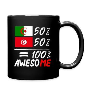 50% Algerier 50% Tunesier - Tasse einfarbig - Schwarz - Rechts