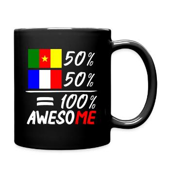 Moitié Français moitié Camerounais - Full Colour Mug - black - Right
