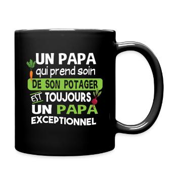 Jardinier Papa Jardinage Père Potager Citations - Mug uni - noir - Droite