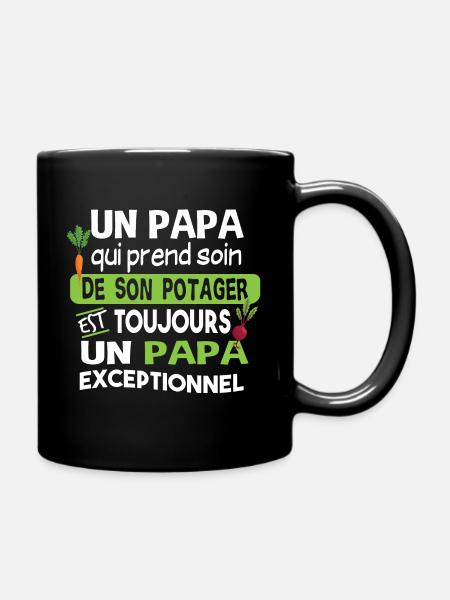Jardinier Papa Jardinage Père Potager Citations - Mug uni - noir