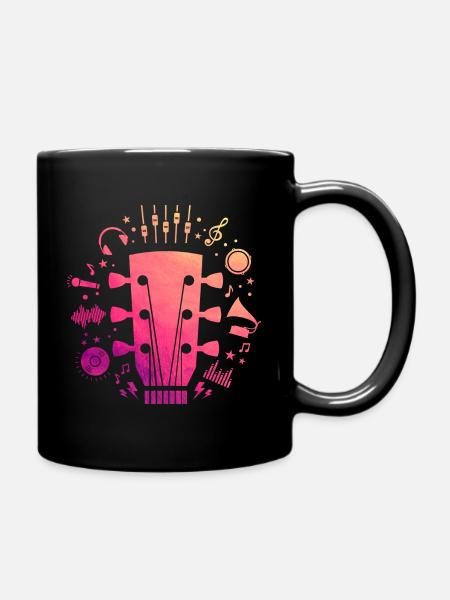 Gitarre - Tasse einfarbig - Schwarz