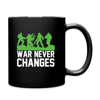 War never changes - geek gamer - Full Colour Mug - black - Right