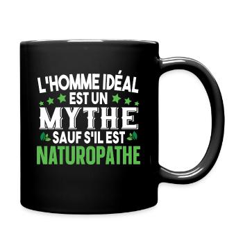 Naturopathe Médecine Métier Humour Nature Guérison - Mug uni - noir - Droite