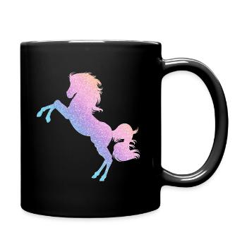 Cheval, animaux, nature, équitation, fille de cheval, chevaux - Mug uni - noir - Droite