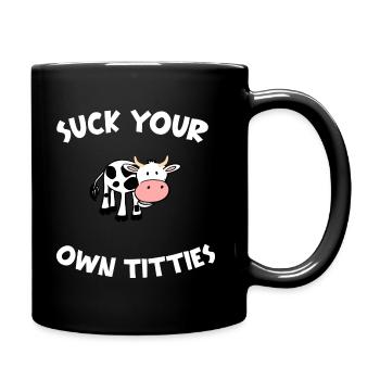 Vegan Veganism Cow Animals Milk Saying - Mug uni - noir - Droite
