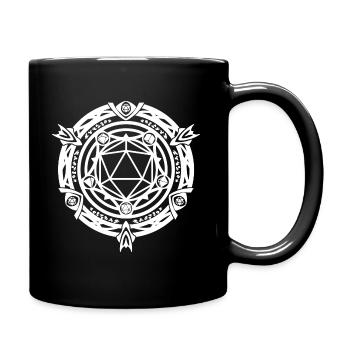 D20 Magic Circle rpg game - Full Colour Mug - black - Right