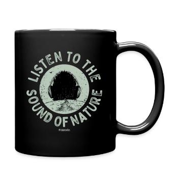 Écoutez The Sound Of Nature, forêt avec des écouteurs - Mug uni - noir - Droite