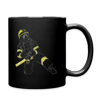 Firefighter - Water march! - Full Colour Mug - black - Right