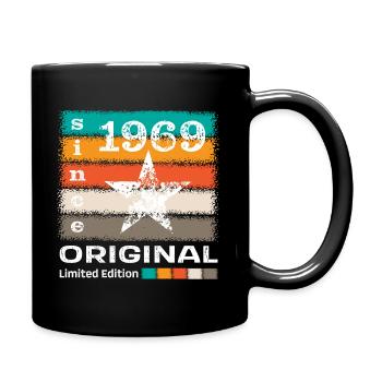 Geburtsjahr 1969 Retro - Tasse einfarbig - Schwarz - Rechts