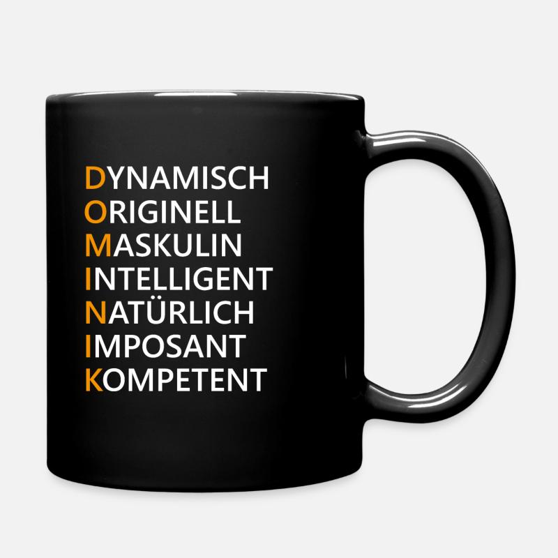 Dominik Name Geschenk - Tasse einfarbig - Schwarz