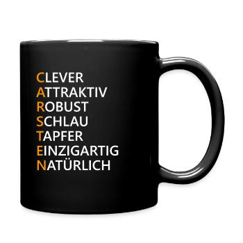 Carsten Name Geschenk - Tasse einfarbig - Schwarz - Rechts
