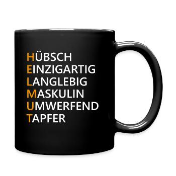 Helmut Name Geschenk - Tasse einfarbig - Schwarz - Rechts