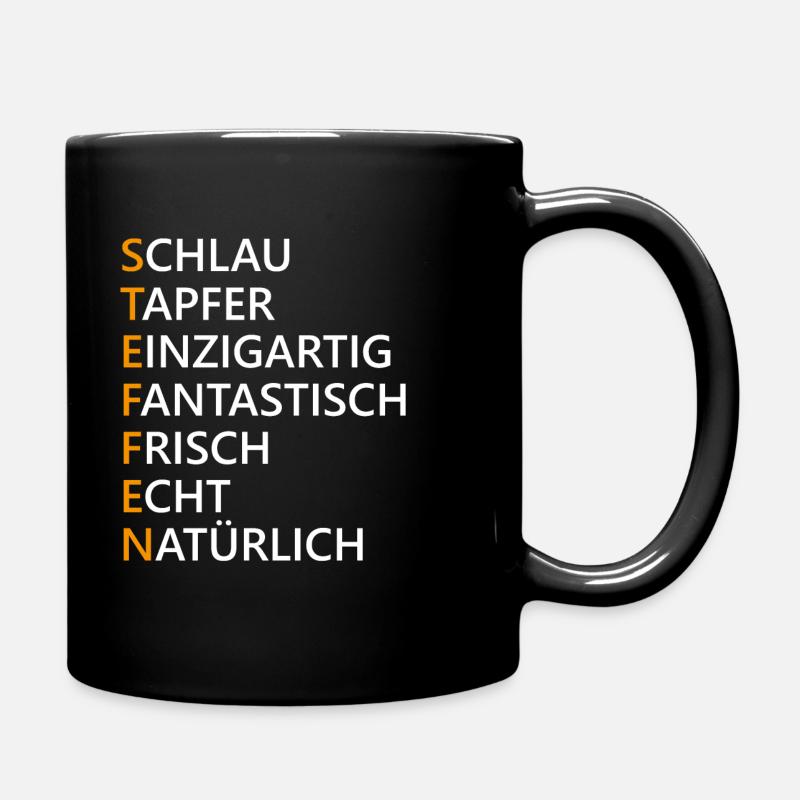 Steffen Name Geschenk - Tasse einfarbig - Schwarz