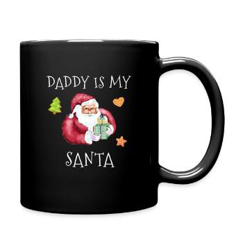 daddy is my santa white present - Full Colour Mug - black - Right