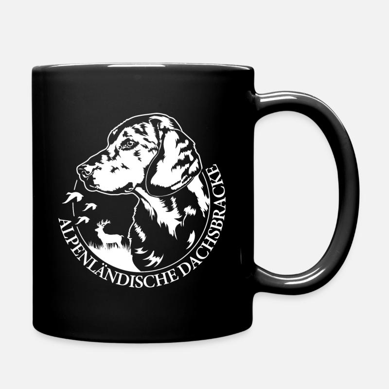 ALPENLÄNDISCHE DACHSBRACKE Hundeportrait Wilsigns - Tasse einfarbig - Schwarz
