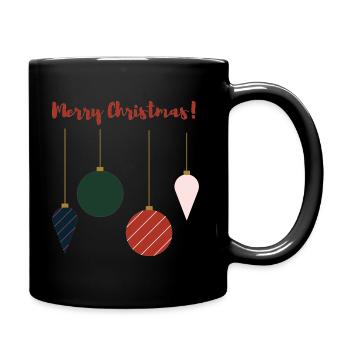 Christmas Balls - Weihnachtskugeln - Tasse einfarbig - Schwarz - Rechts