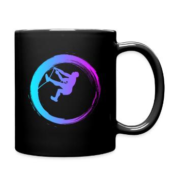 Sporty Hobby Leidenschaft Klettern - Tasse einfarbig - Schwarz - Rechts