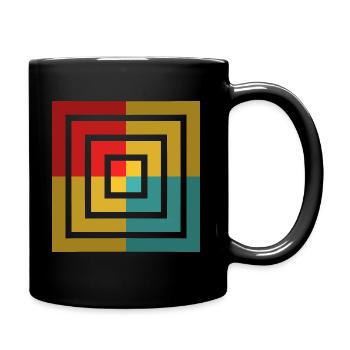 Optische Täuschung - Tasse einfarbig - Schwarz - Rechts