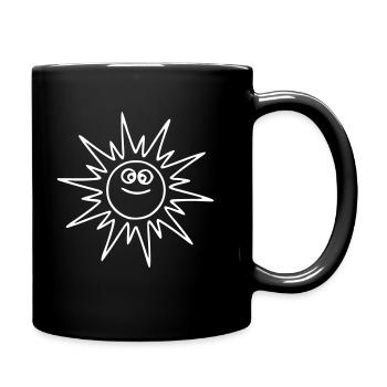 Soleil Dessin Nature Croquis Blanc - Mug uni - noir - Droite