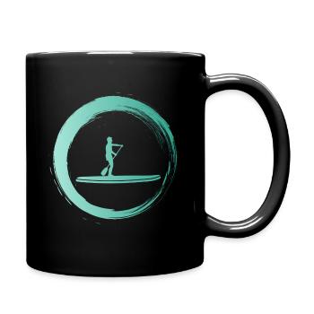 Sporty Hobby Leidenschaft Stand Up Paddle - Tasse einfarbig - Schwarz - Rechts