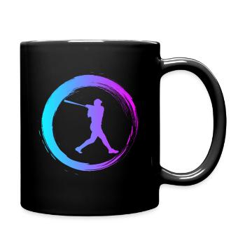 Sporty Hobby Leidenschaft Baseball - Tasse einfarbig - Schwarz - Rechts
