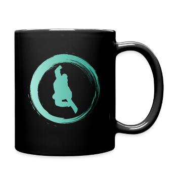 Sporty Hobby Leidenschaft Snowboard - Tasse einfarbig - Schwarz - Rechts