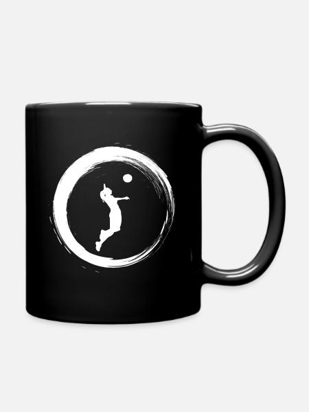 Sporty Hobby Leidenschaft Volleyball - Tasse einfarbig - Schwarz