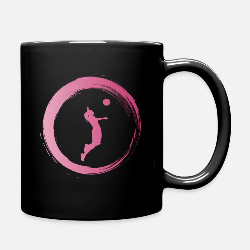 Sporty Hobby Leidenschaft Volleyball - Tasse einfarbig - Schwarz