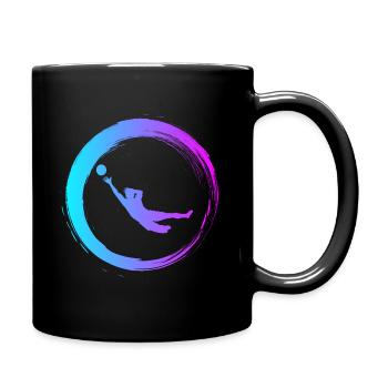 Sporty Hobby Leidenschaft Torwart - Tasse einfarbig - Schwarz - Rechts