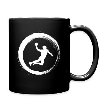 Sporty Hobby Leidenschaft Handball - Tasse einfarbig - Schwarz - Rechts