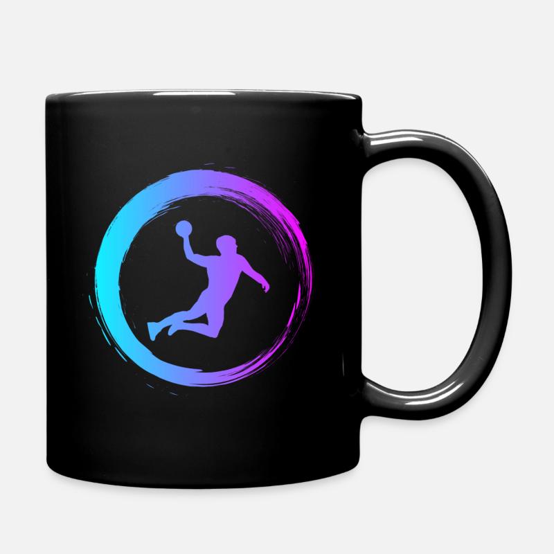 Sporty Hobby Leidenschaft Handball - Tasse einfarbig - Schwarz