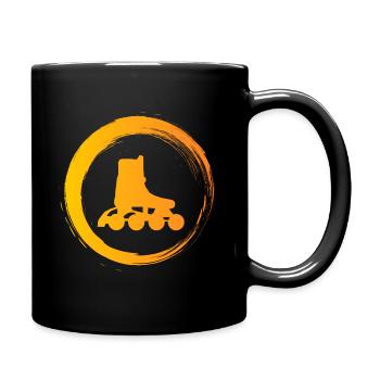 Sporty Hobby Leidenschaft inlineskate - Tasse einfarbig - Schwarz - Rechts