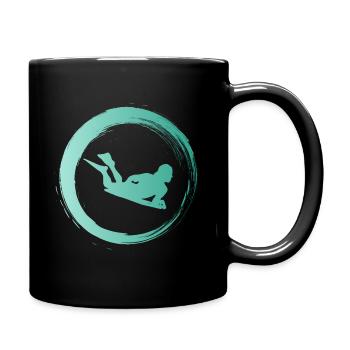 Sporty Hobby Leidenschaft Bodyboard - Tasse einfarbig - Schwarz - Rechts