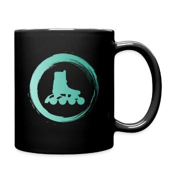 Sporty Hobby Leidenschaft inlineskate - Tasse einfarbig - Schwarz - Rechts