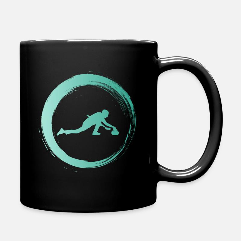Sporty Hobby Leidenschaft Curling - Tasse einfarbig - Schwarz