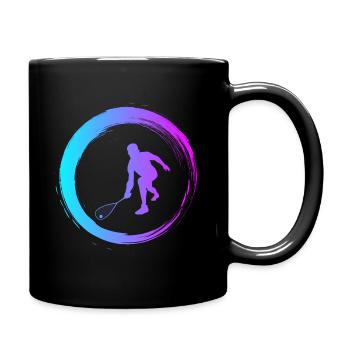 Sporty Hobby Leidenschaft Squash - Tasse einfarbig - Schwarz - Rechts