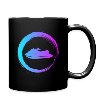 Sporty Hobby Leidenschaft Jetski - Tasse einfarbig - Schwarz - Rechts