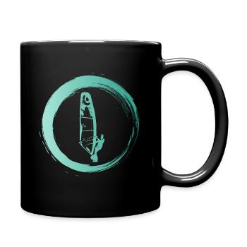 Sporty Hobby Leidenschaft Windsurfer - Tasse einfarbig - Schwarz - Rechts