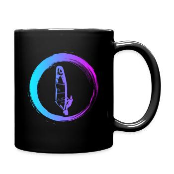Sporty Hobby Leidenschaft Windsurfer - Tasse einfarbig - Schwarz - Rechts