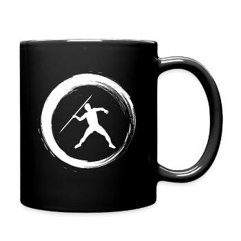 Sporty Hobby Leidenschaft Speerwurf - Tasse einfarbig - Schwarz - Rechts