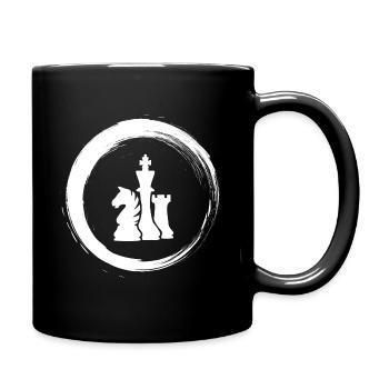 Sporty Hobby Leidenschaft Schach - Tasse einfarbig - Schwarz - Rechts