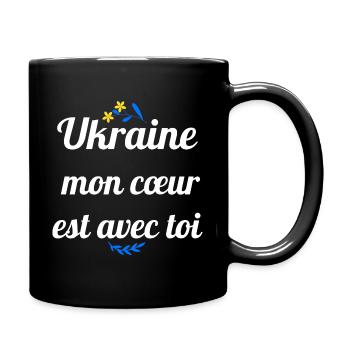 Ukraine mon coeur est avec toi - Mug uni - noir - Droite