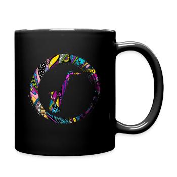 Sporty Hobby Leidenschaft Saxophon - Tasse einfarbig - Schwarz - Rechts
