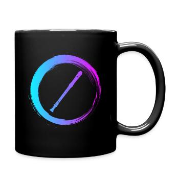 Sporty Hobby Leidenschaft Blockflöte - Tasse einfarbig - Schwarz - Rechts